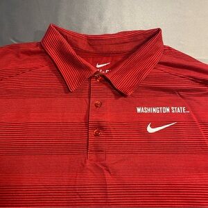 Nike Dri-Fit Washington State Polo XXL, short sleeve. Red and black